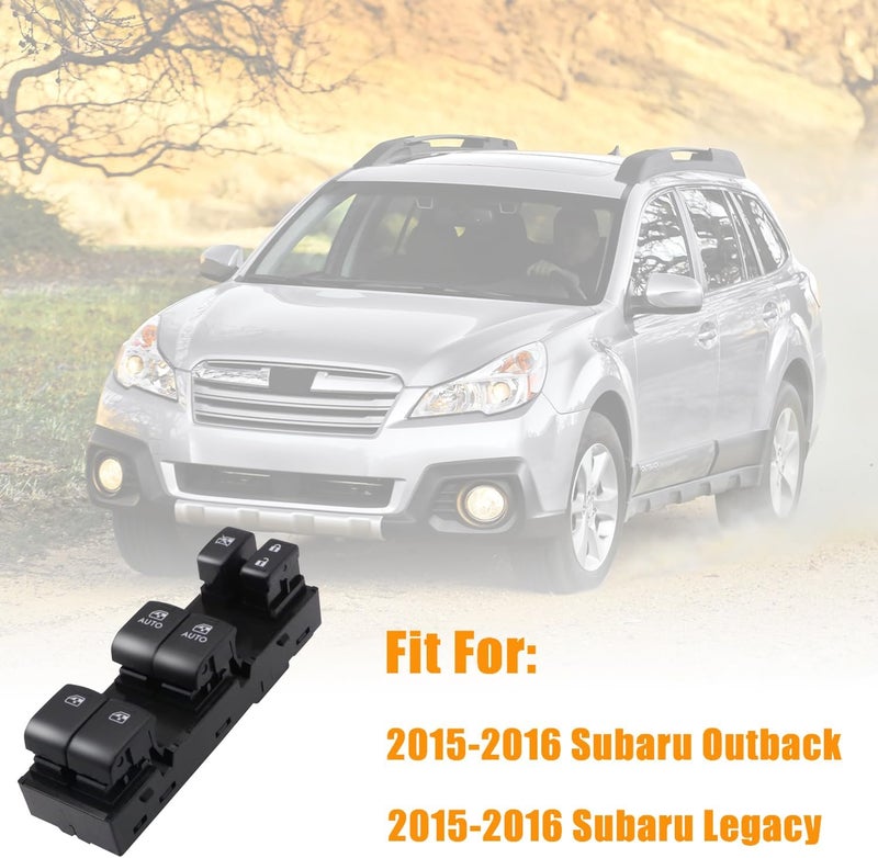 TINJO Power Window Control Switch fit for Subaru Outback Legacy 2015-2016, Replace OEM 83071AL05A, Front Left Driver Side Power Window Master Control Switch Button 15-16 - Image 2